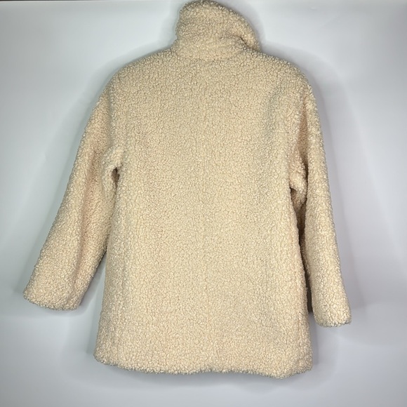 Crewcuts Cream Teddy Sherpa Button Up Jacket Size Large - Picture 4 of 13